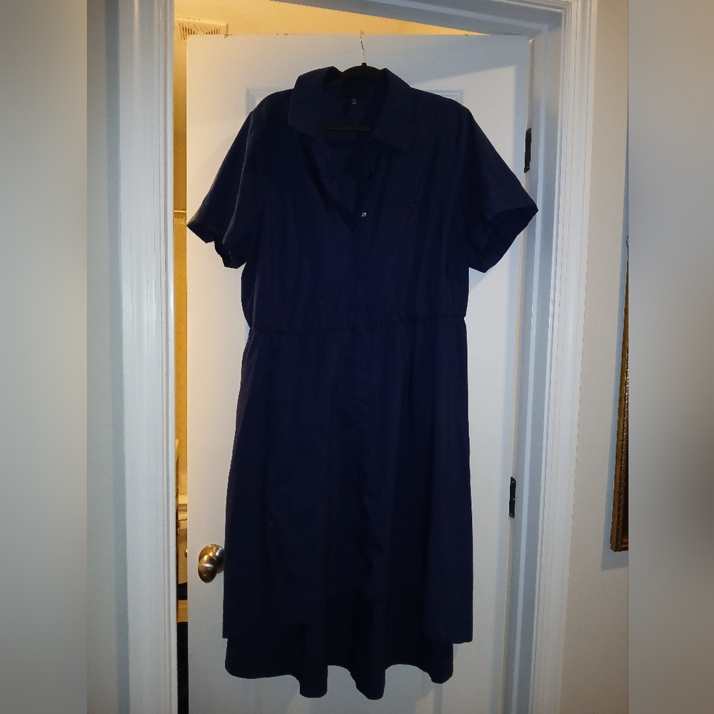 Lane Bryant Dark Blue Collared Dress
